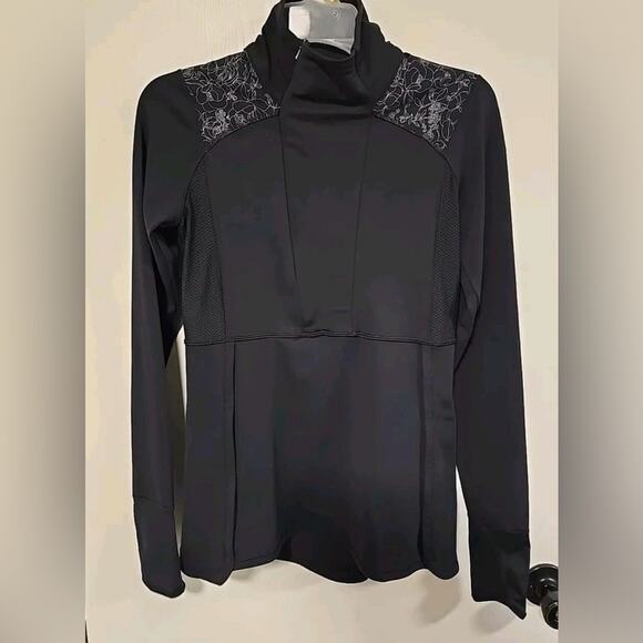 CALIA by Carrie Underwood Tops - CALIA by Carrie Underwood Black Floral Mesh Panel Performance Jacket - Size XS